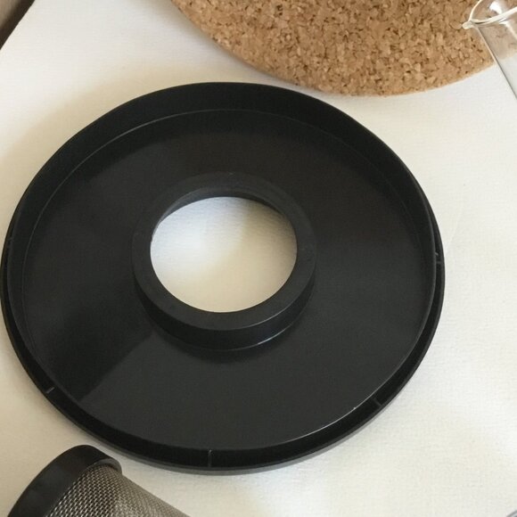 Vintage Bodum Bistro Glass Infuser Tea Pot Glass Black Kettle Space Age Denmark - Picture 12 of 12